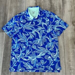 NWOT GOOD GOOD Golf Polo Shirt FIGHTING FOR PAR Mens M Tropical Floral design